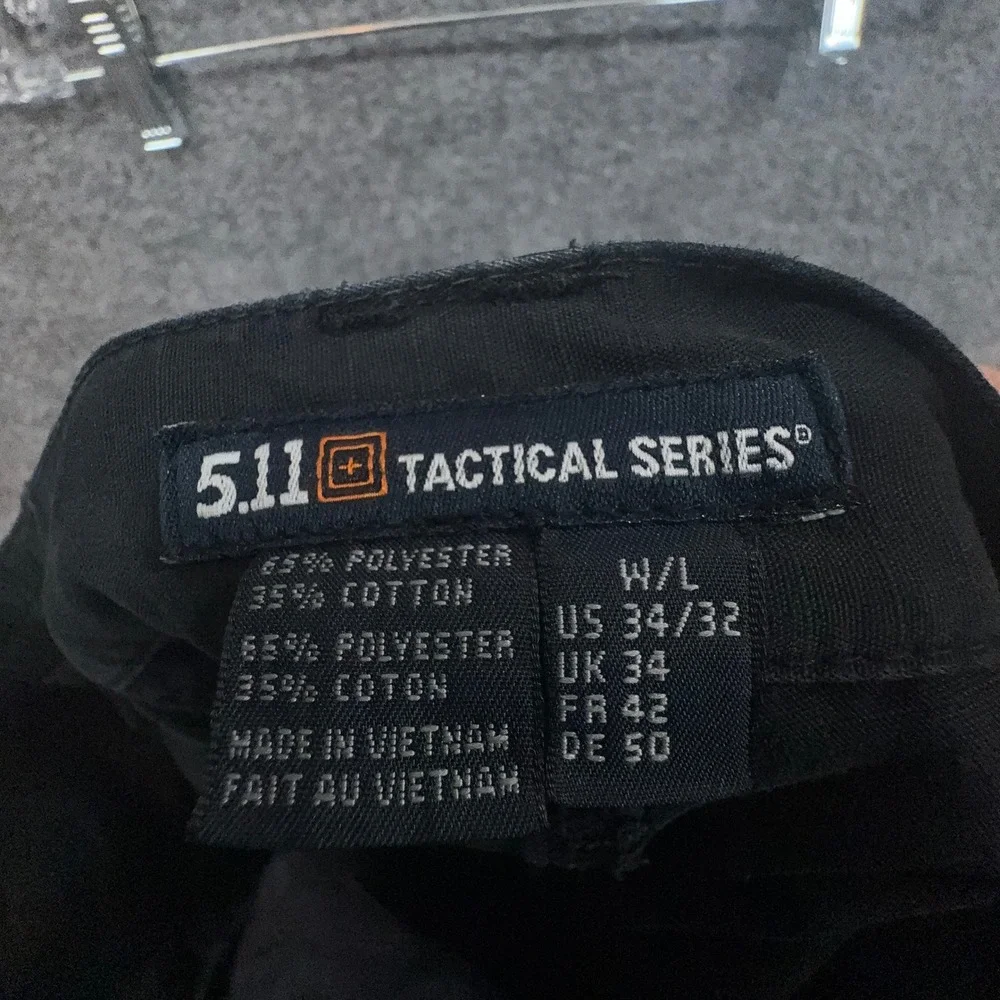 5.11 Tactical Pants Men 34x30 Black Ripstop Cargo Utility Work Hiking Rugged